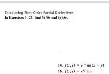 Answered Calculating First Order Partial Bartleby