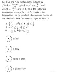 Answered Let F G And H Be The Functions Bartleby