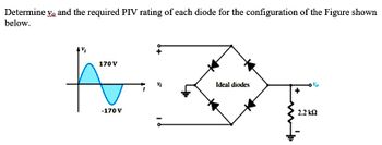 Answered Determine Ve And The Required PIV Bartleby