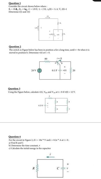 Answered Question Consider The Circuit Shown Bartleby