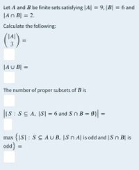 Answered Let A And B Be Finite Sets Satisfying Bartleby