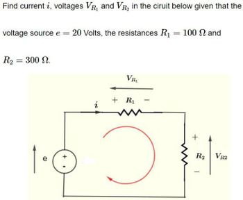 Answered Find Current I Voltages Vr And Vr In Bartleby