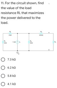 Answered For The Circuit Shown Find The Value Of The Load