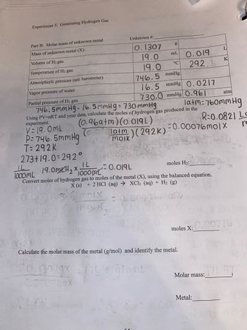 Answered Experiment 5 Generating Hydrogen Gas Bartleby