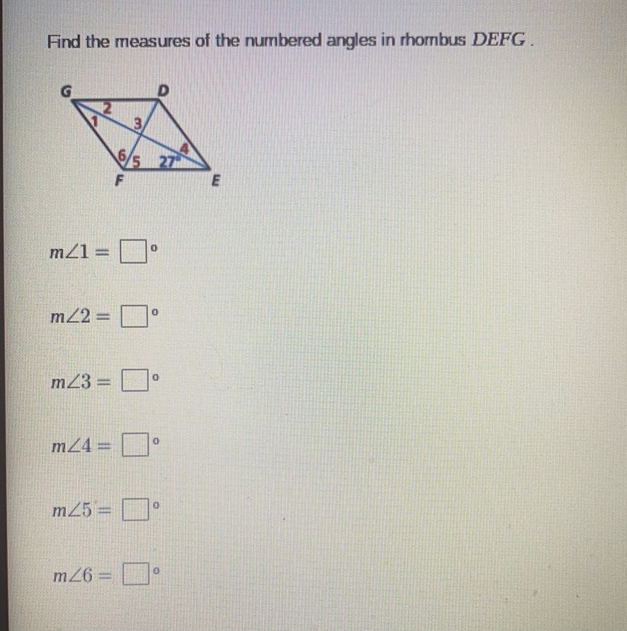 Rhombus Angles