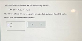 Answered Calculate The Heat Of Reaction AH For Bartleby