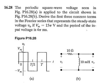 Answered The Periodic Square Wave Voltage Bartleby