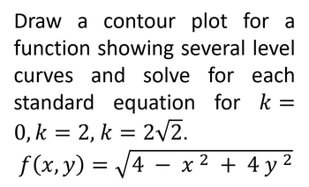 Answered Draw A Contour Plot For Function Bartleby