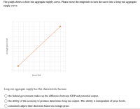 Answered The Graph Shows A Short Run Aggregate Supply Curve Please