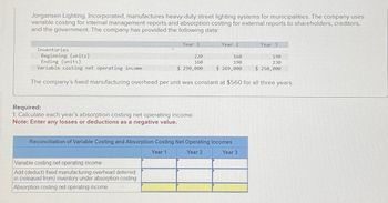 Answered Jorgansen Lighting Incorporated Manufactures Heavy Duty