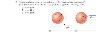 Answered 3 A Solid Insulating Sphere With A Bartleby