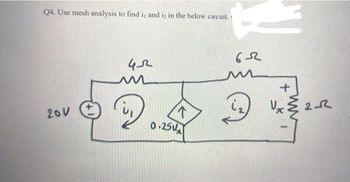 Answered Q Use Mesh Analysis To Find I And Is Bartleby