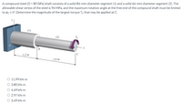 Answered A Compound Steel G 80 GPa Shaft Bartleby