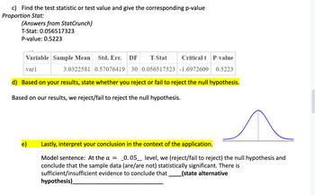 Answered C Find The Test Statistic Or Test Bartleby