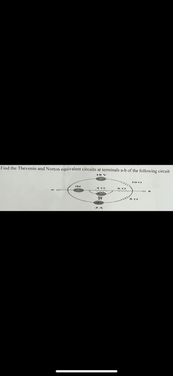 Answered Find The Thevenin And Norton Equivalent Circuits At Terminals