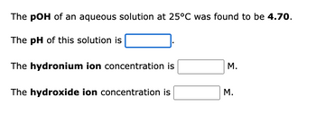 Answered The Poh Of An Aqueous Solution At C Bartleby