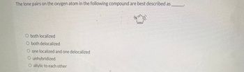 Answered The Lone Pairs On The Oxygen Atom In O Bartleby