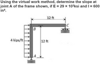 Answered Using The Virtual Work Method Bartleby