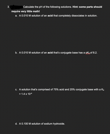 Answered 3 Calculate The PH Of The Following Bartleby