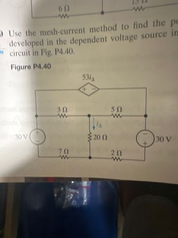 Answered Use The Mesh Current Method To Find The Bartleby