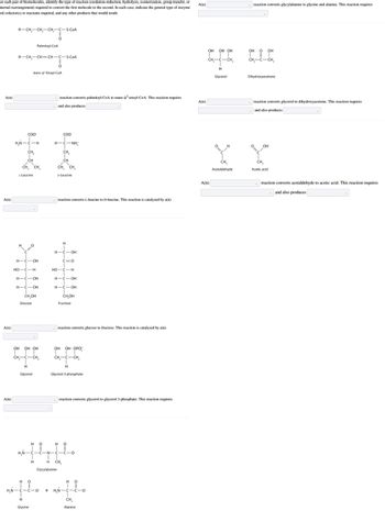 Answered For Each Pair Of Biomolecules Identify The Type Of Reaction