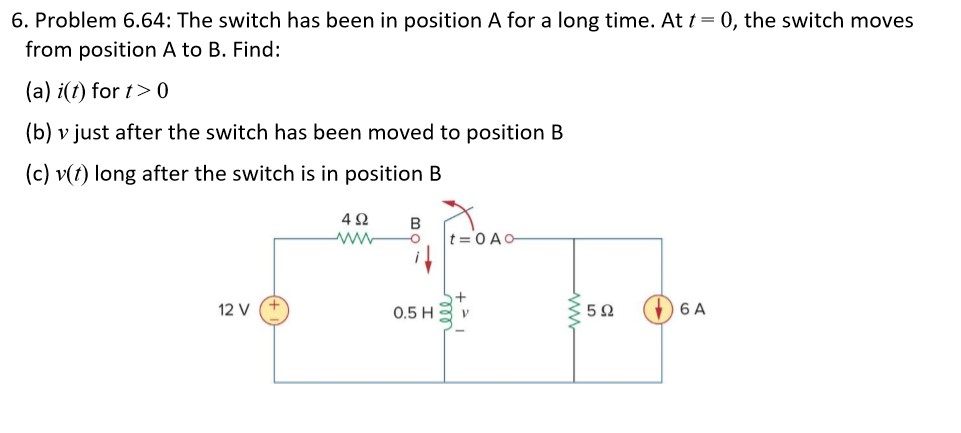 Answered 6 Problem 6 64 The Switch Has Been In Bartleby