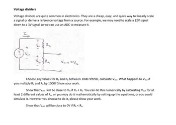 Answered Voltage Dividers Voltage Dividers Are Bartleby