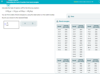 Answered Calculate The Heat Of Reaction AH For Bartleby