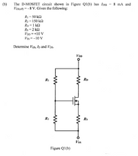 Answered The D MOSFET Circuit Shown In Figure Bartleby