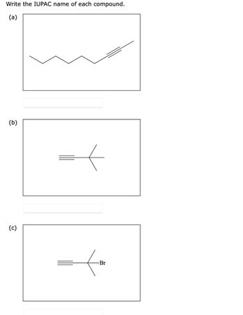 Answered Write The IUPAC Name Of Each Compound Bartleby