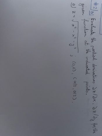 Answered 2 Evaluate The Partial Derivatives Bartleby