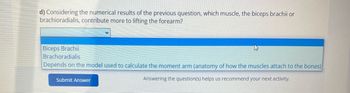 Answered C Our Final Figure Modeling The Forearm Bartleby