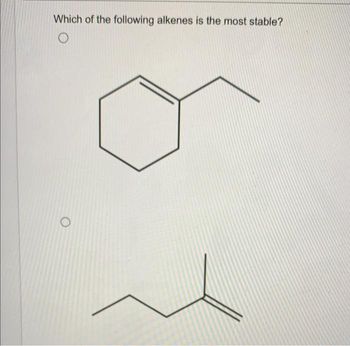 Answered Which Of The Following Alkenes Is The Bartleby