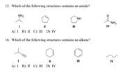 Answered Which Of The Following Structures Contains An Amide Nh