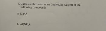 Answered Calculate The Molar Mass Molecular Bartleby