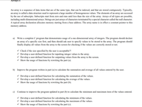 Answered Arrays An Array Is A Sequence Of Data Bartleby