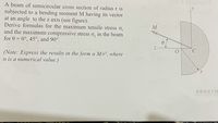 Answered A Beam Of Semicircular Cross Section Of Bartleby