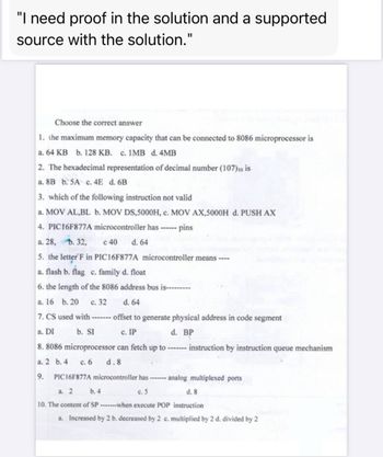 Answered I Need Proof In The Solution And A Supported Source With The