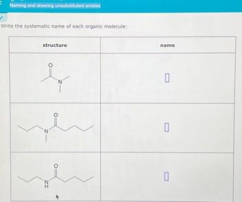 Answered Naming And Drawing Unsubstituted Amides Write The Systematic