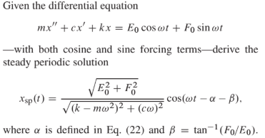 Answered Given The Differential Equation Mx Bartleby