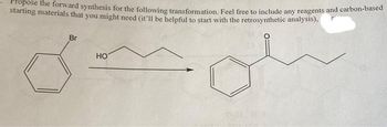 Answered Propose The Forward Synthesis For The Bartleby