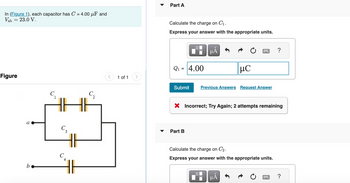 Answered In Figure 1 each capacitor has C 4 00 μF F and Vab 23