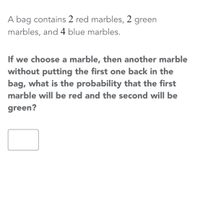 Answered A Bag Contains 2 Red Marbles 2 Green Bartleby