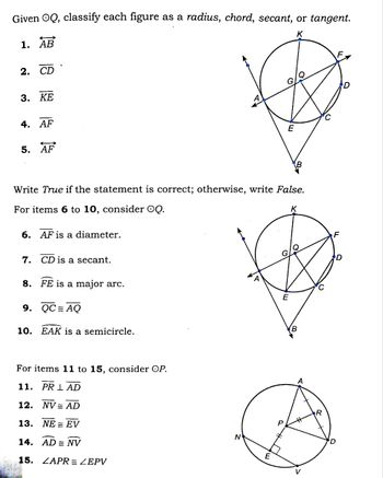 Answered Given OQ Classify Each Figure As A Bartleby