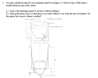 Answered 1 An Open Cylindrical Tank 80 Cm In Bartleby