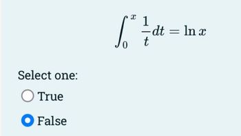 Answered Select One O True False 0 X 1 Dt Bartleby