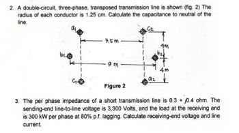 Answered 2 A Double Circuit Three Phase Bartleby