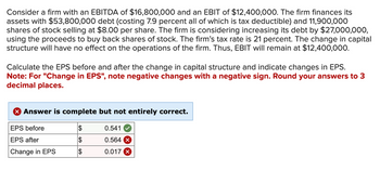 Answered Consider A Firm With An EBITDA Of Bartleby