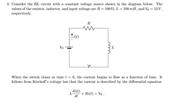 Answered The Solution For The Current As A Function Of Time That