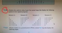 Answered 5 20 Display Four Patterns Using Bartleby